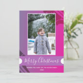 Cartes Pour Fêtes Annuelles Noël photo violet (Debout devant)