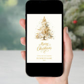 Cartes Pour Fêtes Annuelles Noël pin neige affaires beige