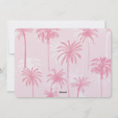Cartes Pour Fêtes Annuelles Noël Pink Flamant rose Tropical Beach (Dos)
