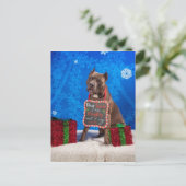Cartes Pour Fêtes Annuelles Noël Pit-Bull (Debout devant)