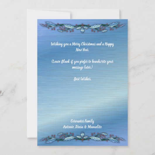 Cartes Pour Fêtes Annuelles Noël Plage Famille Salutation 761 (Dos)