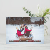 Cartes Pour Fêtes Annuelles Noël plat simple et classique (Debout devant)