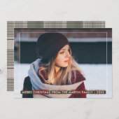 Cartes Pour Fêtes Annuelles Noël plat simple et classique (Devant / Derrière)