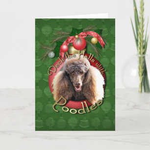 Cartes Pour Fêtes Annuelles Noël - plate-forme les halls - caniches - chocolat