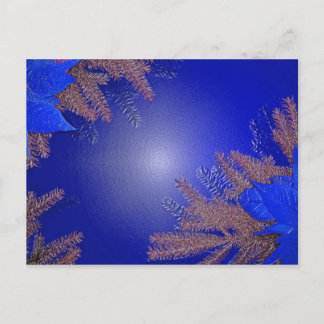 Cartes Pour Fêtes Annuelles Noël Poinsettia Bleu