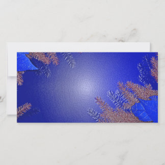 Cartes Pour Fêtes Annuelles Noël Poinsettia Bleu