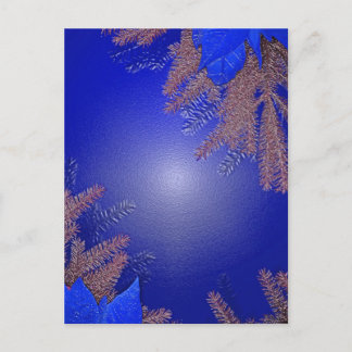 Cartes Pour Fêtes Annuelles Noël Poinsettia Bleu