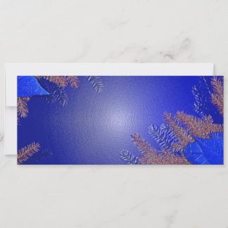 Cartes Pour Fêtes Annuelles Noël Poinsettia Bleu II