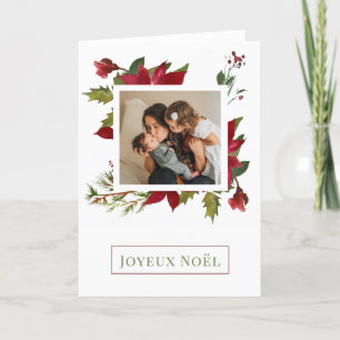 Cartes Pour Fêtes Annuelles Noël Poinsettia Joyeux Noël