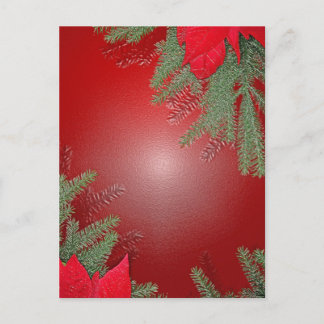 Cartes Pour Fêtes Annuelles Noël Poinsettia Rouge