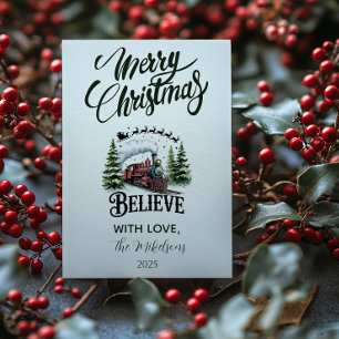 Cartes Pour Fêtes Annuelles Noël Polar Express