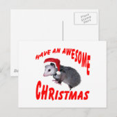Cartes Pour Fêtes Annuelles Noël Possum génial (Devant / Derrière)