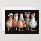 Cartes Pour Fêtes Annuelles Noël Poulets Noël Noël Noël Poulet cadeau amour de (Devant / Derrière)