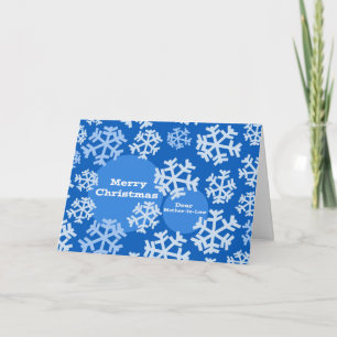 Cartes Pour Fêtes Annuelles Noël pour belle-mère, conception de flocon de neig