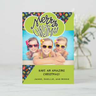 Cartes Pour Fêtes Annuelles Noël pour enfants avec photo personnalisée et fant