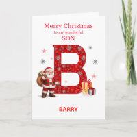 Noël pour un fils Ajoutez un nom commençant par B