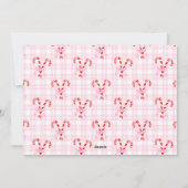 Cartes Pour Fêtes Annuelles Noël Préparatoire Aquarelle Canne à Sucre Rubans R (Dos)