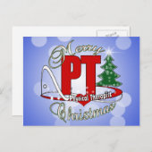 Cartes Pour Fêtes Annuelles NOËL PT Physiothérapeute (Devant / Derrière)