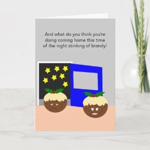 Cartes Pour Fêtes Annuelles Noël Pudding Humour Noël