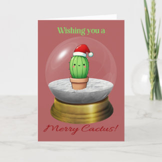 Cartes Pour Fêtes Annuelles Noël Pun Cactus