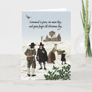 Cartes Pour Fêtes Annuelles Noël puritain historique annulé