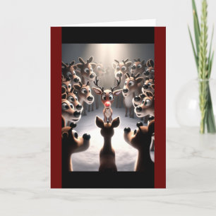 Cartes Pour Fêtes Annuelles Noël radieux de Rudolph