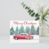 Cartes Pour Fêtes Annuelles Noël Red Chevrolet (Debout devant)