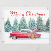 Cartes Pour Fêtes Annuelles Noël Red Chevrolet (Devant)