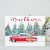 Cartes Pour Fêtes Annuelles Noël Red Chevrolet (Debout devant)