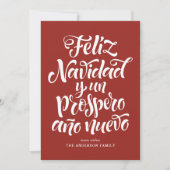 Cartes Pour Fêtes Annuelles Noël Red Feliz Navidad (Devant)
