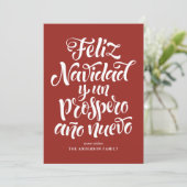 Cartes Pour Fêtes Annuelles Noël Red Feliz Navidad (Debout devant)