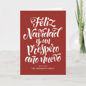 Cartes Pour Fêtes Annuelles Noël Red Feliz Navidad (Devant)