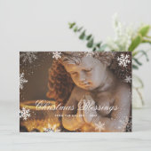 Cartes Pour Fêtes Annuelles Noël religieux Christian Angel Snowflake (Debout devant)