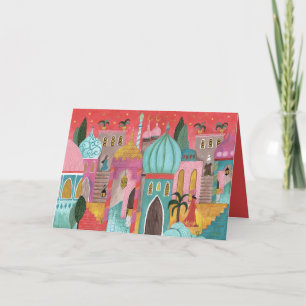 Cartes Pour Fêtes Annuelles Noël religieux de la ville orientale