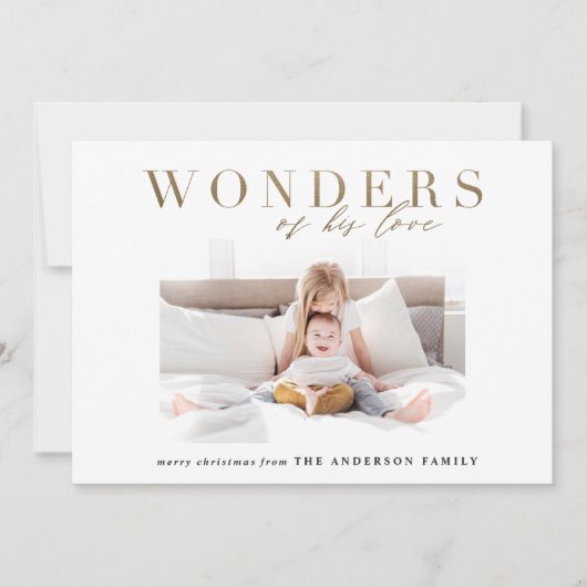 Cartes Pour Fêtes Annuelles Noël religieux moderne chic or multi photo (Devant)