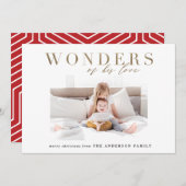 Cartes Pour Fêtes Annuelles Noël religieux moderne chic or multi photo (Devant / Derrière)