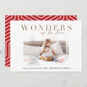 Cartes Pour Fêtes Annuelles Noël religieux moderne chic or multi photo