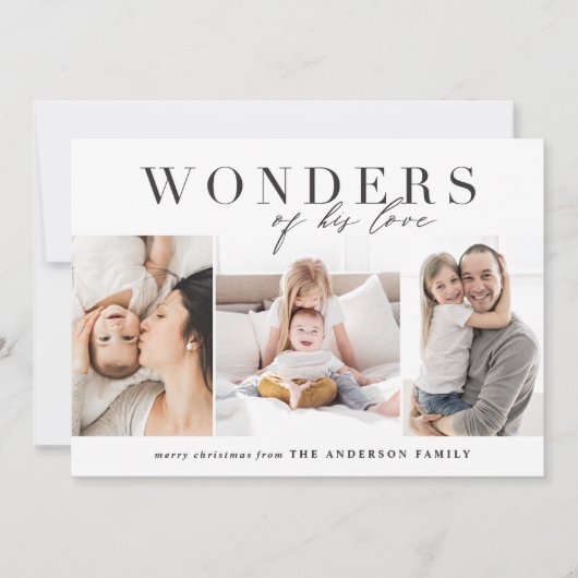 Cartes Pour Fêtes Annuelles Noël religieux moderne multi photo (Devant)