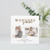 Cartes Pour Fêtes Annuelles Noël religieux moderne or chic multi photo (Debout devant)