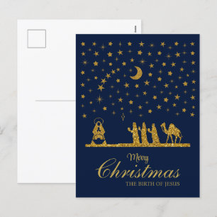Cartes Pour Fêtes Annuelles Noël religieux, Naissance de Jésus, Trois Roi