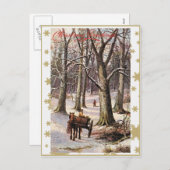 CARTES POUR FÊTES ANNUELLES NOËL REMERCIE (Devant / Derrière)