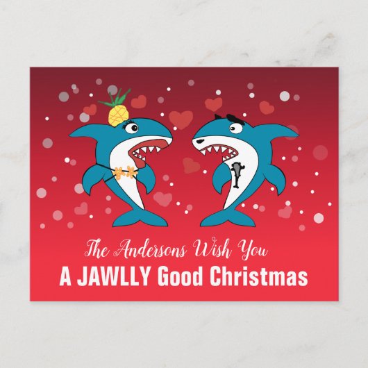 Cartes Pour Fêtes Annuelles Noël Requin (Devant)