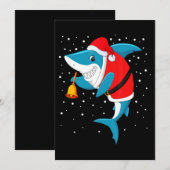 Cartes Pour Fêtes Annuelles Noël - Requin drôle de Noël (Devant / Derrière)