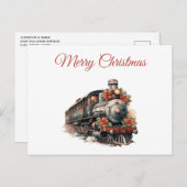 Cartes Pour Fêtes Annuelles Noël rétro (Devant / Derrière)