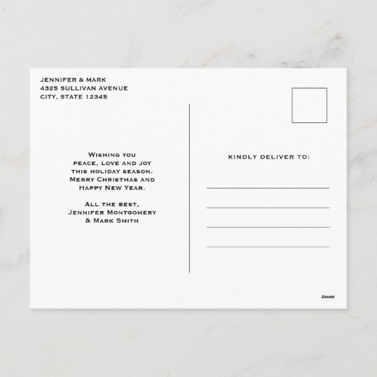 Cartes Pour Fêtes Annuelles Noël rétro (Dos)