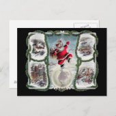 Cartes Pour Fêtes Annuelles Noël rétro (Devant / Derrière)