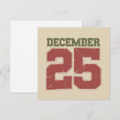 Cartes Pour Fêtes Annuelles Noël rétro 25 décembre Vacances Hiver (Devant / Derrière)