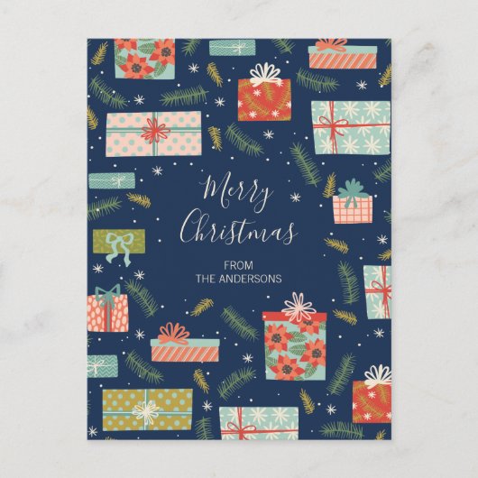 Cartes Pour Fêtes Annuelles Noël rétro coloré (Devant)