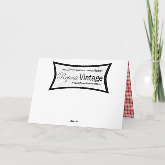 Cartes Pour Fêtes Annuelles Noël rétro des années 40 (Dos)