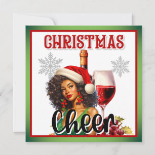 Cartes Pour Fêtes Annuelles Noël Rétro Joie Pin-Up